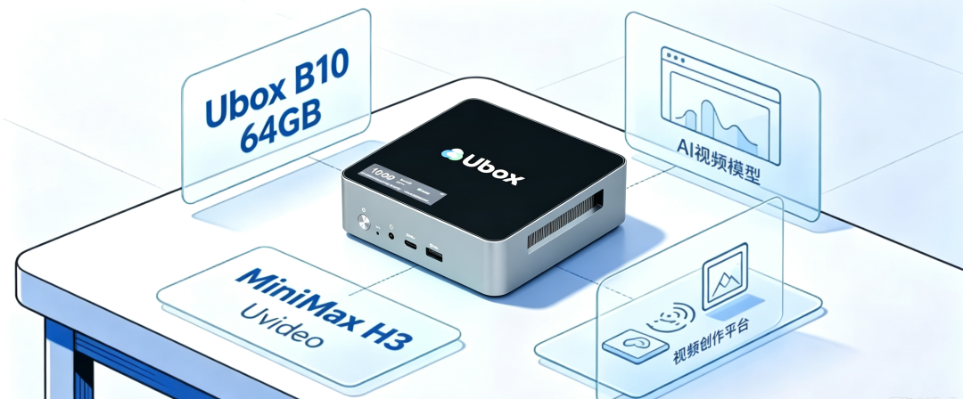 Ubox B10、MiniMax H3 与 Uvideo 组成 Ubox Video 一体机