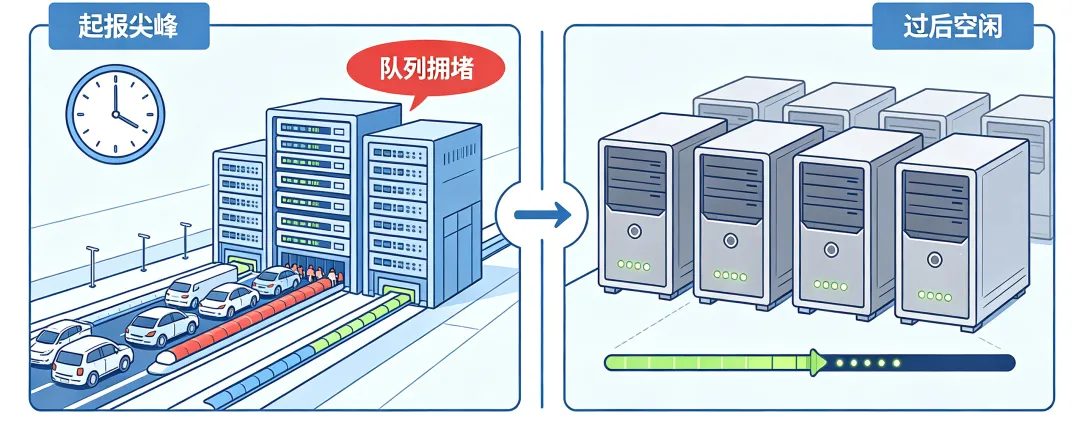 气象集群潮汐式负载示意