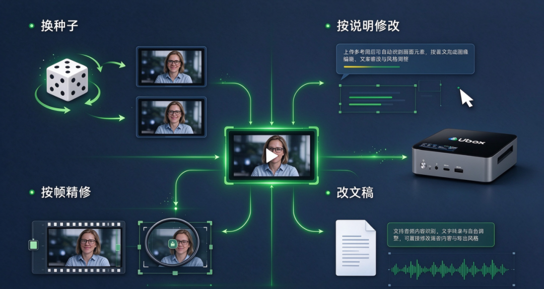 Ubox Video 2.0 支持四种镜头精修方式
